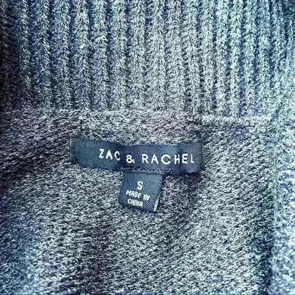 ZAC & RACHEL Gray Soft Faux Fur Collar Knit Sweater Vest Size S - Picture 4 of 8